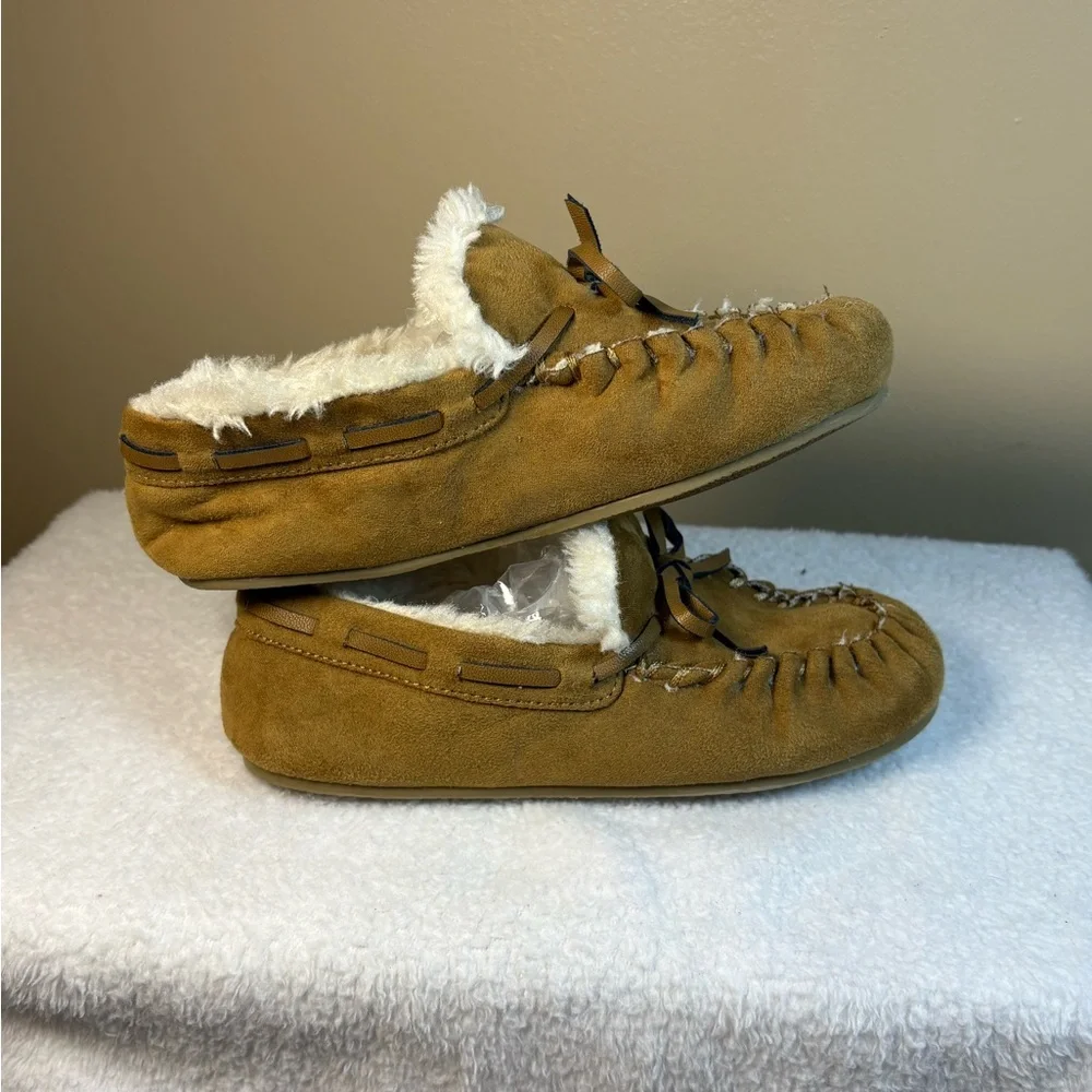 Slippers Moccasin kids 1901 Cozy Tan Sz 12M